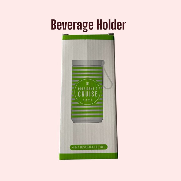 Presidential Cruise 2023 Royal Caribbean 4-in-1 Beverage Holder Green Collector - Picture 1 of 5